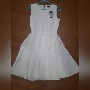 Tommy Hilfiger Textured White Dress